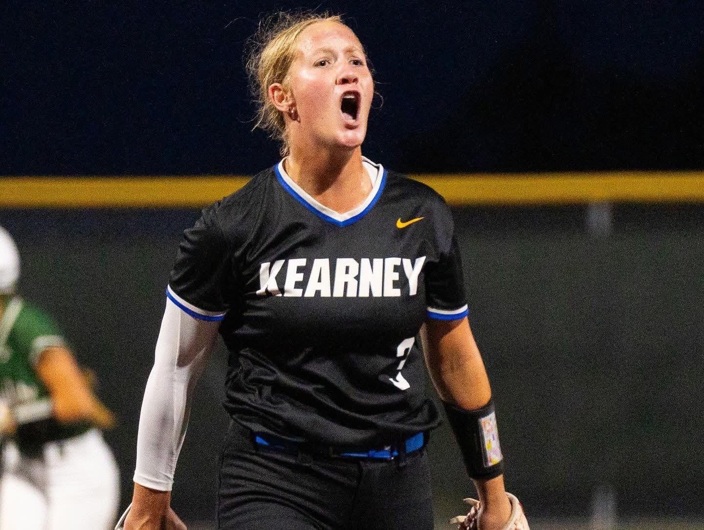 Celebrating a strikeout